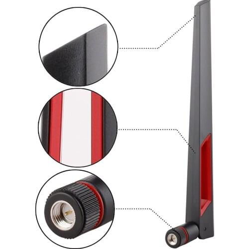 Antenna 2.4G 5.8G LTE Dual Band Router Antenne Booster 12DBI SMA Male/RP-SMA Male Universal Connector Antenna for WIFI Router