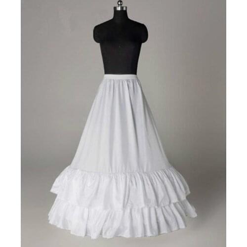 White Ruffle A Line Wedding Petticoats Jupon Mariage Wedding Accessories Crinoline Petticoat