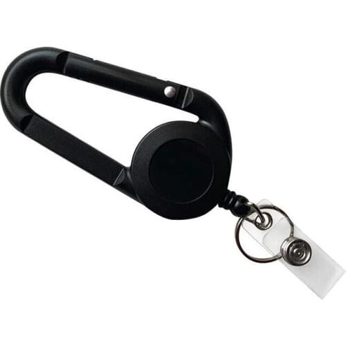 1pc Plastic Thick Nylon Rope Trinket Keychains High Elastic Tension Telescopic Key Chain Ring Abs Easy Pull Buckle Carabiner