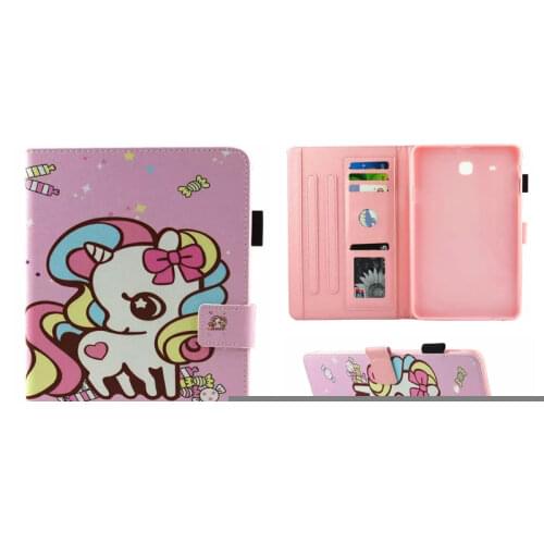 Tablet Case For Samsung Galaxy Tab E 9.6" SM-T560 T561 Coque Hoesjes Cute Cartoon Unicorn For Samsung Tab E 9.6 Case+Stylus