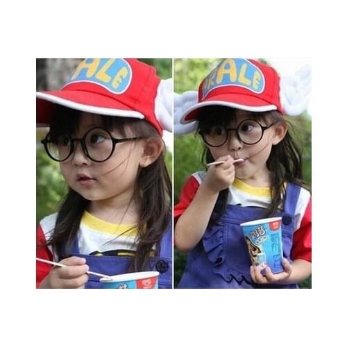 COSTAR 5PCS Anime Dr.Slump Baby Arale Cosplay Costume Skirt Suit Cute Girl Cap Halloween Party Carnival Costume For Kids