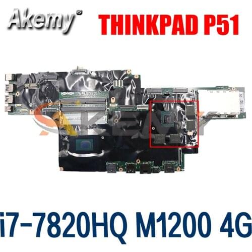 For Lenovo ThinkPad P51 laptop Mainboard with i7-7820HQ CPU M1200 4GB GPU tested 100% working FRU 01AV361 01AV362 01AV371