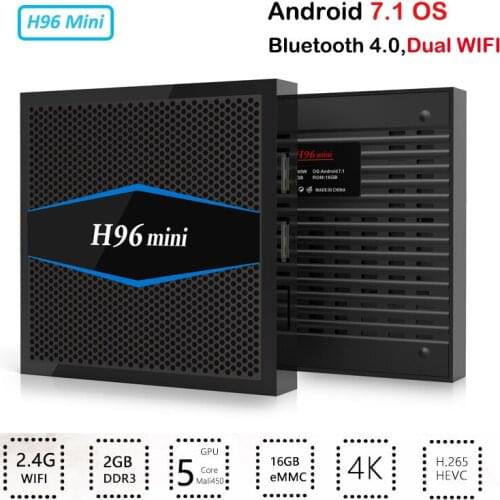 H96 MINI Android TV Box 2GB RAM 16GB ROM Set Top Box Amlogic S905W Quad Core 2.4G/5G Wifi Bluetooth 4.0 4K HD H.265 Media Player