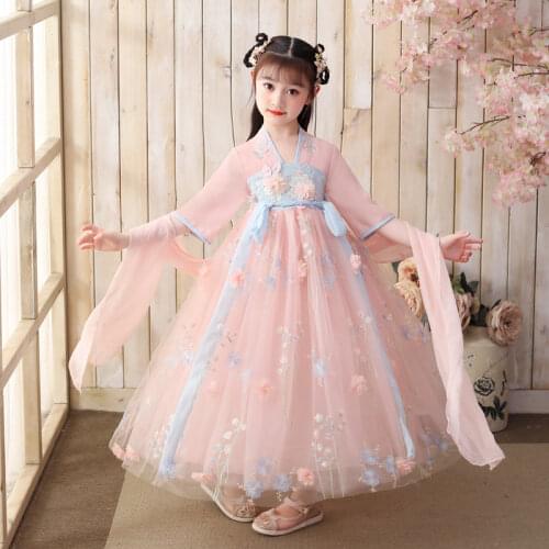 Cute Girls Dress 2020 New Summer Girls Clothes Flower Princess Dress Children Summer Clothes Baby Girls Dress Casual Wear 2-10Y