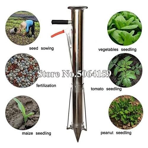 Single Shank Manual Planter Transplanter Seeder Seedling Bulb Planting Tool Hand-Held Seedling transplanting tool Single Handle