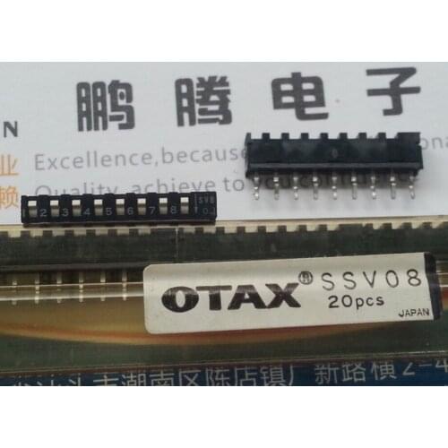 Original new 100% SSV08 dial switch 8 bit direct insertion 9pin single row 2.54mm spacing 8P program
