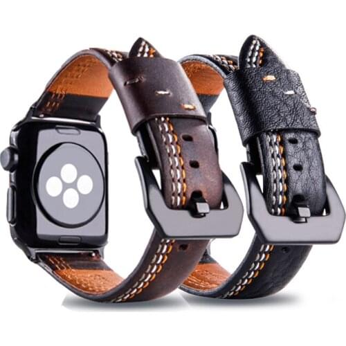 Fashion Leather loop for Apple Watch band 40mm 44mm for iwatch 5 4 3 2 1Strap 38mm 42mm watchband