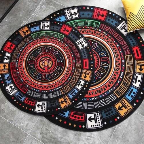 Nordic Maya pattern Printed Carpet Indoor Entrance Doormat Home carpets for Living Room Bedroom Kitchen Antiskid Mat Tapis salon