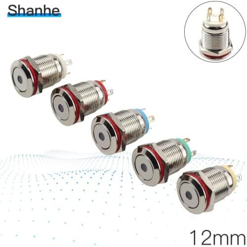 12mm Led Light Metal Push Button Switch Waterproof Push Button Switch Momentary Push Button Switch