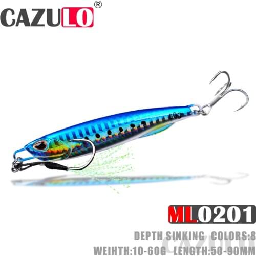 Sinking Metal Jig Fishing Accessories Lures Isca Artificial Weights 10-60g Baits Bass Pesca Trolling Tackle For Carp Fish Leurre