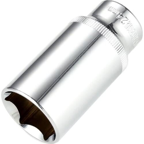 3/8" 6-24mm CR-V Lengthened Type Universal Socket Wrench Head Hand Tools Inner Hexagon Spanner Allen Head Auto Repair Tool 1 Pcs