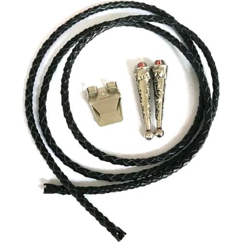 Western cowboy bolo tie accessories collar rope cowboy up zinc accessori DIY necklace handmade accessories