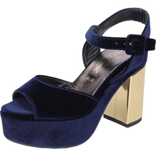 DAVID HARON sandals woman velvet blue
