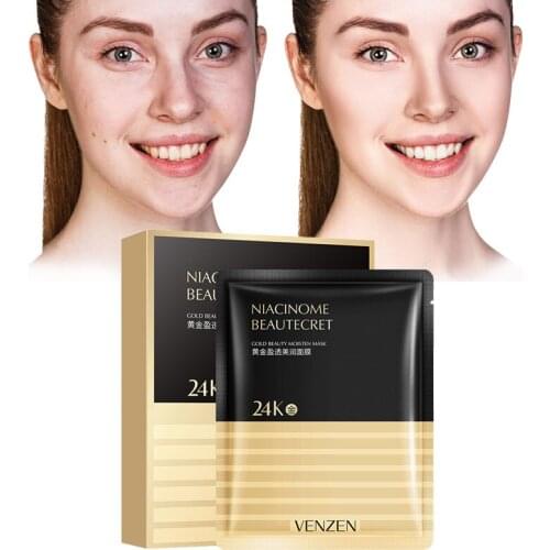 4pcs/box Gold Carnosine Honeycomb Active Facial Mask Bright Complexion Fix Fragility Anti-early Aging Deep Hydration Face Serum