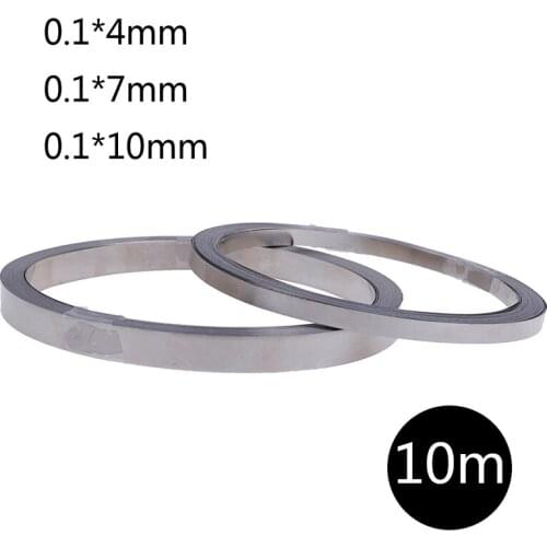 1pc 10m Pure Ni Plate Nickel Strip Tape For Li 18650 Battery Spot Welding 0.1mm Thickness High Quality