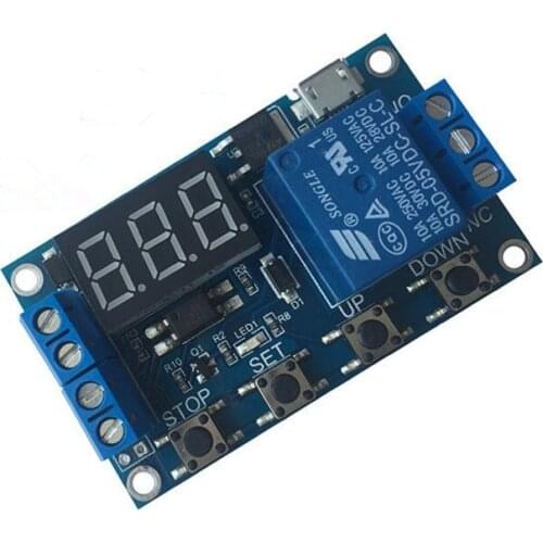 1 way relay module control time delay power cut off trigger delay cycle timer circuit switch