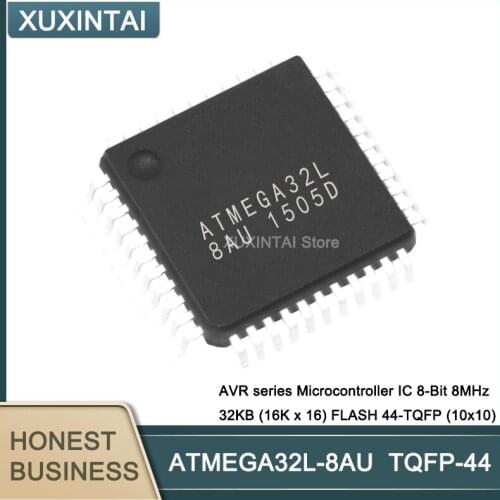 50Pcs/Lot ATMEGA32L-8AU ATMEGA32L AVR series Microcontroller IC 8-Bit 8MHz 32KB (16K x 16) FLASH 44-TQFP (10x10)