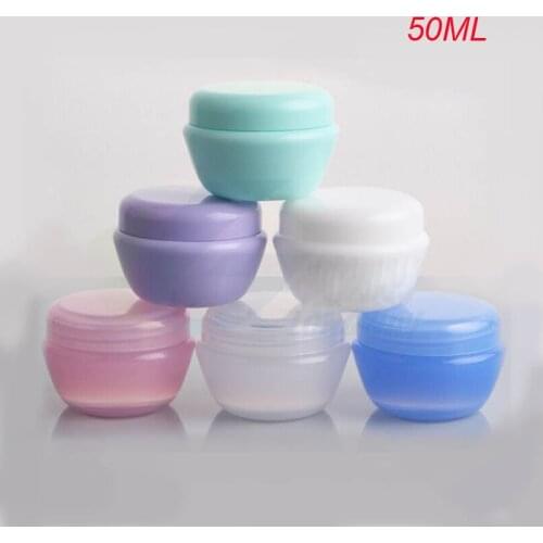 100pcs 50g plastic cream bottle, Plastic 50g cosmetic container,wholesale 50g cream Cosmetic Jar Cosmetic Packaging 6 colors