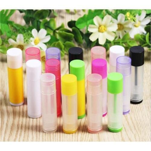 1000PCS/lot Cosmetic DIY Empty Chapstick Lip Gloss Lipstick Balm Tube With Caps Container Lip Cream Cosmetic Refillable Bottle
