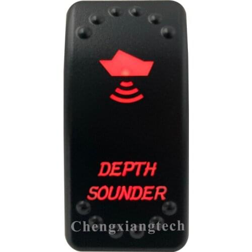 12V 20A / 24V 10A Dual Red Led 5P On Off SPST Rocker Switch Depth Sounder Waterproof for Car Boat Truck Circuit Breaker
