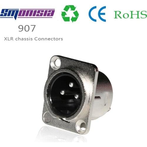 Smonisia 50pcs 3Pins XLR Female Socket Metal Audio Balanced Connector Plug High Quality