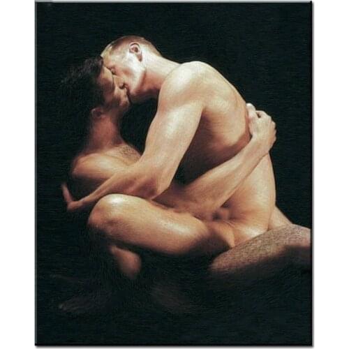 5d diy diamond painting gay men kiss full square round diamond embroidery nature rhinestones pictures diamond mosaic craft L996