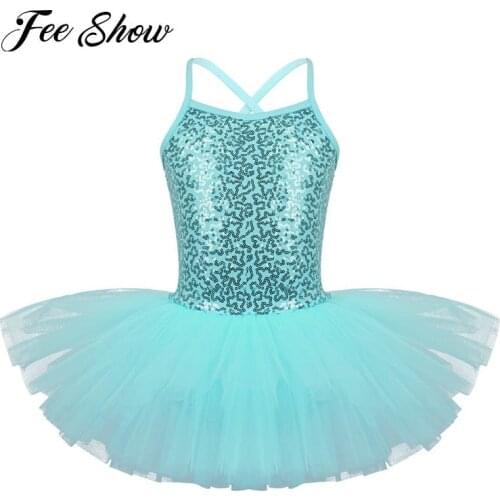 Toddler Girls Sleeveless Ballerina Ballet Dress Sequined Gymnastics Leotard for Girls Dancewear Ballet Costume Tutu Ballet Dress