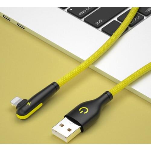 90 Degree Charger Fast Charging Cable For iPhone 8 Plus 12 11 X XR XS Pro