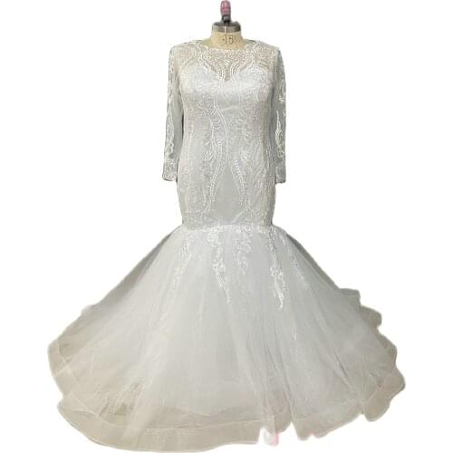 LEOMUMU Long Sleeve Wedding Dresses