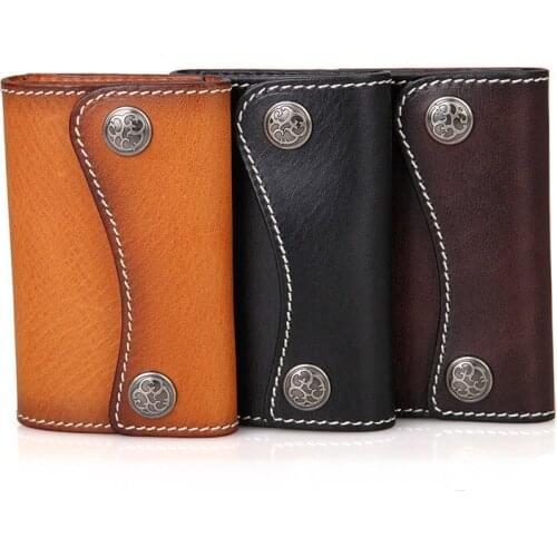 J.M.D Vegetable Leather Mini Key Bag For Car Key Case Key chain women Leather Mens Key Case 8130