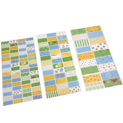 Boy Color Blank Name Sticker Kids Personal Label DIY Waterproof Memo Pad Adhesive Writable Note Tag Stationery School Supplies