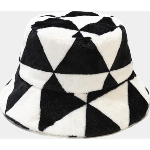 Autumn and winter geometric Bucket Hat Fisherman Hat outdoor travel hat Sun Cap Hats for Men and Women 469