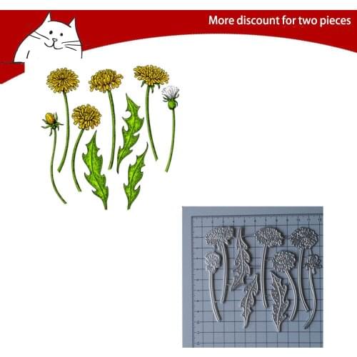 Dandelion Cutting Dies Stencil Scrapbooking DIY Album Stamp Paper Card Making Decoration Crafts