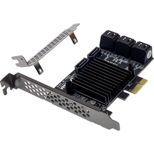 PCI-E to 8-Port SATA Expansion Card PCI-E X1 9215 8-Port SATA 3.0 6G Server-Class Hard Disk Conversion Card