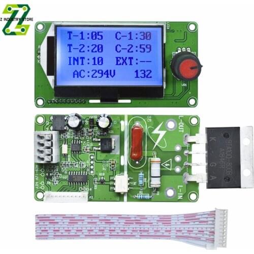 100A LCD Digital Double Pulse Encoder Spot Welder Control Board Module Time Control Weld Module Board For 18650 Lithium Battery