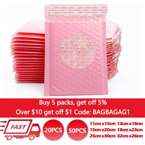 Bubble Envelope Bag Pink Bubble PolyMailer Self Seal Mailing Bags Padded Envelopes For Magazine Lined Mailer