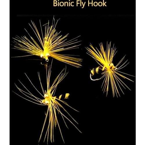 RQNQ 10PCS New Boxed Bionic Bee Hook Hand-tied Portable Bait Kit For Outdoor Fishing In Freshwater And Saltwater Trout