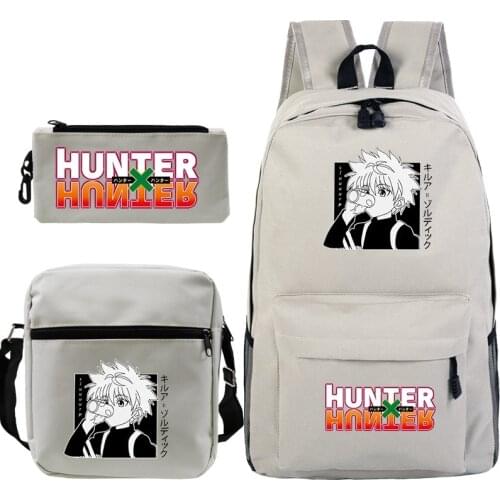 Japanese Anime Hunter X Hunter Backpack Cartoon Print Students Schoolbag Harajuku Travel Laptop Female Male School Bag Rucksack