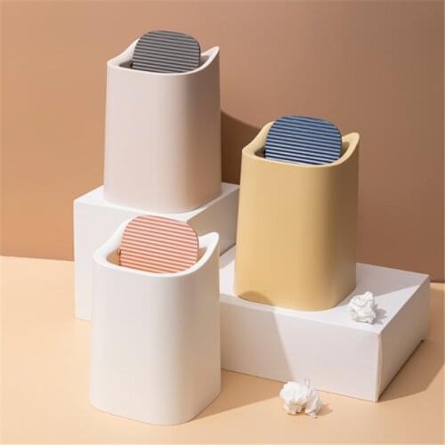 Cute Desktop Waste Bin Household Table Sundries Plastic Office Supplies Trash Can Mini Sitting Room Toilet Dustbin Barrel Box