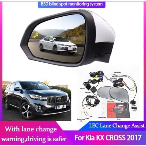 For Kia K3S 2014 BSM BSD Blind Spot Monitoring System 24GHZ Millimeter Waves Radar Sensor Mirror LED Light Warning
