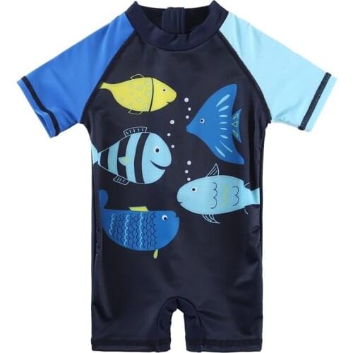 Wishere One Piece Swimsuit Kids Boys Swimwear Printed 24 Month Bathers