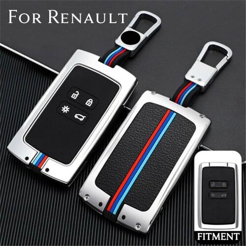 Zinc Alloy Luminous Remote Start Car Key Case Fob Protector Holder Cover Shell Auto Accessories For Renault Koleos 2017-2019