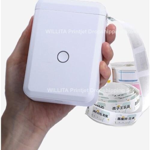 Thermal Mini Printers Square Adhesive Paper Wireless Ticket Sticker Machine Mini Impresora Inkless Label Makers Label Printer