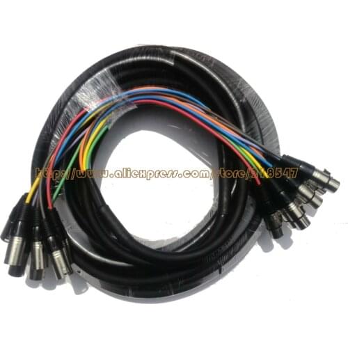 High quality multicore cable 8 Channel XLR PA Pro Audio Stage Snake Patch Cable 30FT /10m