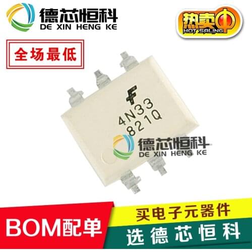 New 4N33 4N33SD 4N33SR2M SMD SOP-6 high-speed optocoupler isolation relay 4N33