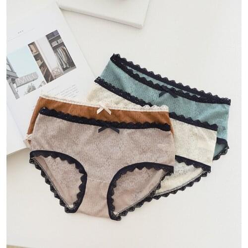 Retro sexy Seamless briefs women Mulberry Silk Crotch cozy Traceless lingerie Panties autumn N637