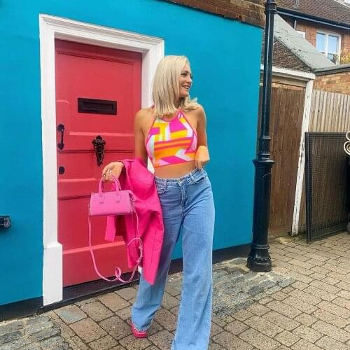 2021 Summer Women Y2K Bandage casual Streetwear Backless tank Top Female short Tops Ladies sleeveless Fashion Halter Top