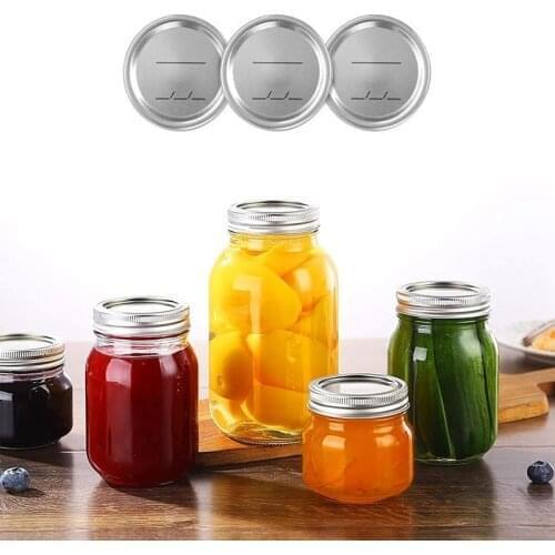 100PCS Wide Mouth Regular Canning Lids for Ball Kerr Jar-Split-Type Metal Mason Jar Lids for Canning