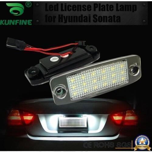 2pcs Car LED Number License Plate Light LED License Lamp For Hyundai Sonata Sonata YF 10MY 2010-2021
