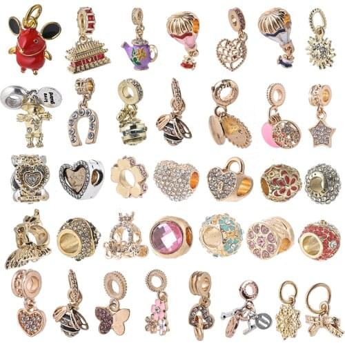 2Pcs/Lot Silver Plated Enamel Teapot Helium Balloon Charms Beads Fit Original Charm Bracelets Necklaces For Women Jewelry Making